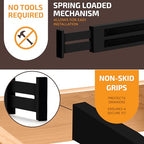 6-Pack Drawer Dividers - 2.6 Inches High, Adjustable 16 to 22 Inches Bamboo Drawer Organizer, Large Expandable Separator for Clothes, Dresser, Bedroom, Bathroom, Baby, Office, Kitchen Utensils, Black - color: Black