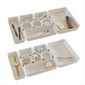 16-Piece Felt Drawer Organizer Set in 4-Sizes, Made from Eco-Friendly Material for Vanity, Makeup, Desk, Office, Kitchen, and Nightstand, Oatmeal - size: 16