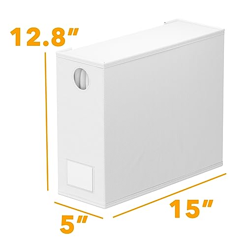 SpaceAid 6 Pack Bed Sheet Organizers and Storage, Foldable Sheet Organizer for Linen Closet, Sheets Set Folder Keeper with Window XL (Queen & King Size) Bedding Container, (White, 6 Pack) - color: White, size: 6 Pack