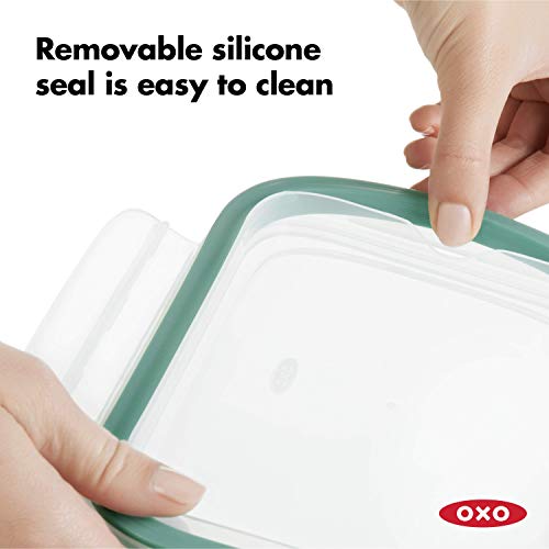OXO Good Grips 8 Cup Smart Seal Airtight Glass Rectangle Container - size: 8 Cup, style: Glass