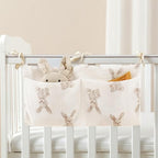 Baby Bedside Hanging Bags Storage Organizer Milk Bottle Toy Crib Baby Nappy-Bag Bed-Bunk Organizing Bag - color: Rabbit
