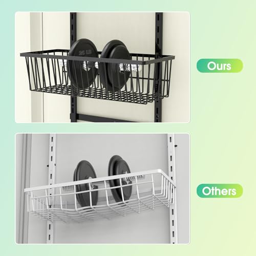 Mefirt 9-Tier Over The Door Pantry Organizer, Pantry Storage and Organization, Black Metal Hanging Spice Rack Seasoning Shelves Door, Wall Mount for Home & Kitchen, Laundry Room Bathroom Organization - color: Black, size: 9-Tier (16.54"W)