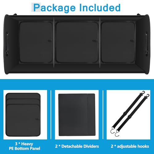 AOPHY Trunk Organizer for Car, Car Storage Organizer with 2 adjustable straps, 95L Large Capacity Cargo Organizer for Suv, Truck, Sedan, Waterproof Portable Car Organizers for Women Men（Blue） - color: Blue