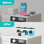 Laundry Pods Container & Dryer Sheet Holder, Laundry Room Organization and Storage Jars with Lids, Labels & Scoops for Powder Detergent Scent Booster, Black Lid - color: Black