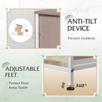 WLIVE Fabric Dresser for Bedroom, Tall Dresser with 8 Drawers, Storage Tower with Fabric Bins, Double Dressers, Chest of Drawers for Closet, Living Room, Hallway, Greige - color: Greige, style: General