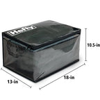 Hefty Large Flexible Tote with Breathable Mesh, Double Zipper, 2 Handles – Ideal for Moving or Clothes & Apparel Storage, Alternative to Plastic Bin, Organizer or Container – 2 Pack - size: 11 Gal - Standard