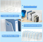 6-Tier Clear Acrylic File Holder, Vertical Document Organizer for Magazines, Binders, Notebooks & Envelopes - Multi-Purpose Desk Storage for Home Office（B5,6 Sections） - size: B5, 6 Sections