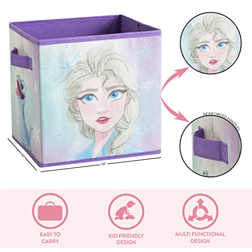 Polycanvas Disney Frozen 2 Collapsible Storage Cubes, Set of 2, 10"x10" - color: Frozen 2