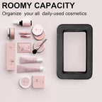 LETGO Clear Makeup Bags, TSA Approved Toiletry Bag with Zipper, Clear Makeup Organizer Fit Carry-on Travel Essentials,Clear Cosmetic Bags for Women Men (O-Black) - color: O-Black