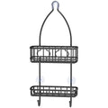 Simple Houseware Bathroom Hanging Shower Head Caddy Organizer, Black (24 x 10.2 x 4.25 inches) - color: Black, size: Medium