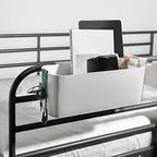 Bedside Storage Caddy Organizer, 2 Pcs Bedside Bunk Table Bed Shelf Holder, Hanging Basket Storage Box Magazine Holder for College Dorm Loft Bed Side Rail Rv Bathroom Desktop Bunk Bedside