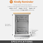 ZOINLIY Pull Out Cabinet Organizer, Versatile Slide Out Kitchen Organizers and Storage,Heavy Duty Drawer Cupboard Storage Basket, Smooth Sliding, Chrome Finish (2-Tiers-9¼''W×22“D) - size: 2-Tiers 9¼''W×22”D