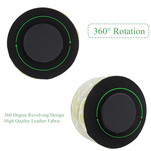 Remote Control Holder, 360°Spinning PU Leather Desk TV Remote Caddy,Desk Storage Box Room Accessories for Controller, Media,Mail,Calculator, Mobile Phone,Pencil(1-Big Marble Jade) - color: 1-Big Marble Jade