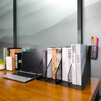 2 Set Desk Organizers, Metal Desk Magazine File Holder and 1 Pen Holder, 2 Compartments Mesh File Holder, Mesh Desktop Organizer and Storage,Black - color: 2 File Holder With Compartments Black