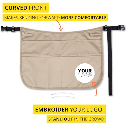 5-Pocket Waterproof Professional Cleaning Apron. Made for Pro Cleaners. Like a Cleaning Caddy Around Your Waist - color: Desert Khaki, style: Standard
