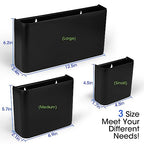 Picowe 3 PCS Magnetic Laundry Storage, Magnetic Storage Box for Laundry Room, Kitchen, Bathroom, Office, Space-Saving Trash Container Hanging on Dryer, Washer or Wall Mount Trash Bin (Black) - size: L+ M + S - Black