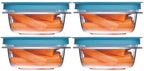 Rubber maid 1.25 Cup Flex & Seal Leak Proof Lids Food Storage Container Set, Teal, Clear Meal Prep Flex Containers, 4 Piece Bundle Set - size: 1.25 Cup