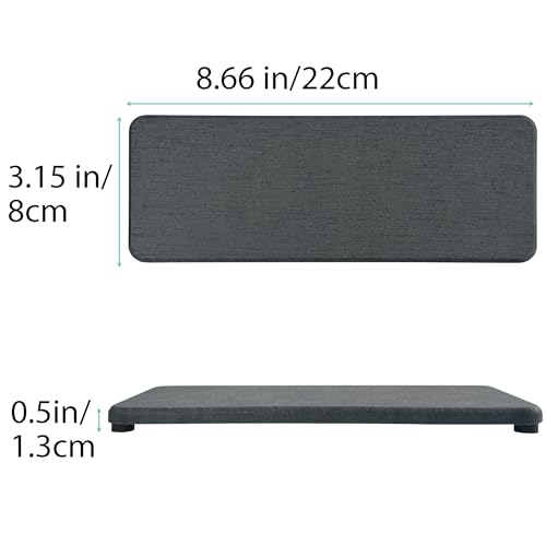 NiuYichee 2 Pcs Water Absorbing Stone Trays, Kitchen/Bathroom Sink Soap Dish, Diatomite Tray Used for Hand Soap & Cosmetic Bottles in The Modern Home, 3.15" W x 8.7" L, Dark Gray - color: Dark Gray, size: 8.7" x 3.15"