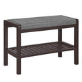 SONGMICS Shoe Rack Bench with Cushion Upholstered Padded Seat, Storage Shelf, Shoe Organizer, Holds Up to 350 lb, Ideal for Entryway Bedroom Living Room Hallway Garage Mud Room Gray and Brown ULBS65C - color: Gray + Brown