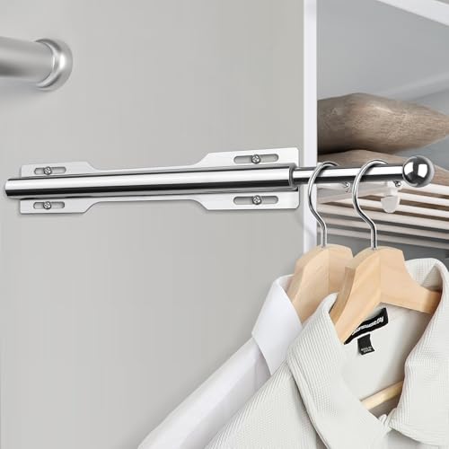 FIRJOY 12" Valet Rod for Closet Pull Out (1 Pack, Chrome) - color: Chrome, size: 1 Pack