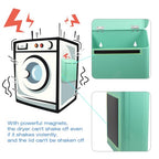 Picowe Magnetic Laundry Storage, Large Metal Lint Holder Bin with Lid for Laundry Room, Space-Saving Trash Container Hanging on Dryer, Washer or Wall Mount Trash Bin (Green) - color: Green