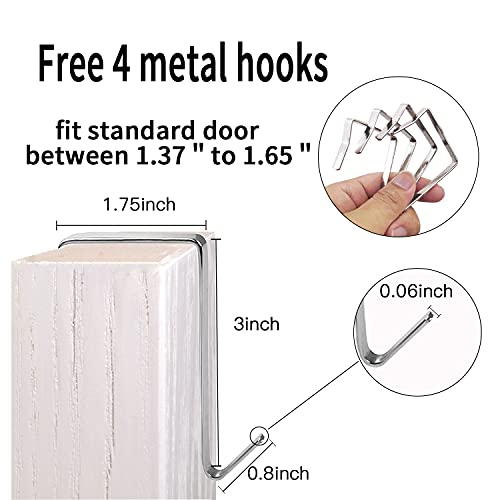 2 Pack Extra Large Hanging Crystal Clear Over Door Shoe Organizers, Closet Shoe Rack Organizer, 12+6 Pockets, 8 Hooks, Grey (59" x 21.6") - color: A-Grey&Clear