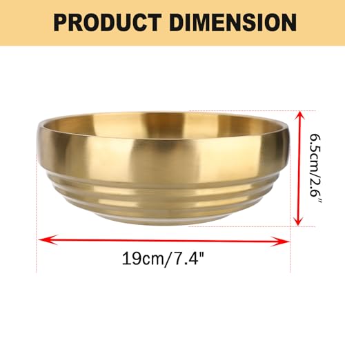 Key Bowl for Entryway Table Decorative Key Dish for Organizing Tabletop Catch All Bowl Gold Fruit Bowls for Kitchen Counter, Coffee Table,7.4 Inches - color: Gold, size: 7.4 Inches
