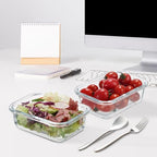 GULFLIN 12 Pack 22oz Glass Meal Prep Containers, Food Storage Containers with Lids, Air-Tight, Leak-Resistant, Freezer to Microwave Safe - Grey Set - color: 22oz,Same Size - 12 Pack,Grey Set