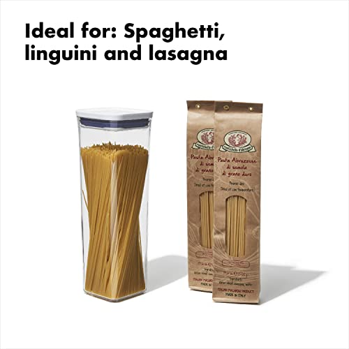 OXO Good Grips POP Container - Airtight Food Storage - Small Square Tall 2.3 Qt Ideal for spaghetti, linguini and lasagna - color: White, size: 2.3 Qt