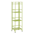 Convenience Concepts Xtra Storage 4-Tier Folding Metal Shelf, Lime - color: Lime