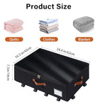 Freebat Under Bed Storage Organizer with Wheels, Underbed Container with Clear Lid Cover, Storage Bag Box with Visiable Window for Clothes, Bedsheet, Pillow, 2 Pack，7.5 inches - size: 7.5 inch