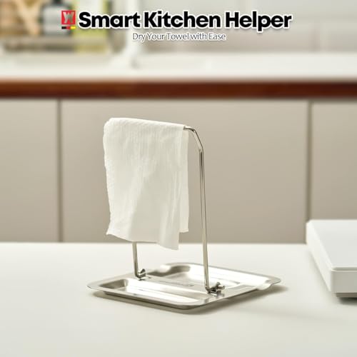 WAGENSTEIGER Foldable Stainless Steel Pot Lid Rest, Ladle Holder, Multifunctional Kitchen Organizer Stand, Easy Storage, Dishcloth Rack, Pan Lid Holder, Cooking Utensil Holder Organizer