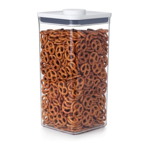 OXO Good Grips POP Container - Airtight Food Storage - Big Square Tall 6.0 Qt Ideal for bulk snacks and cereal - color: White, size: 6.0 Qt
