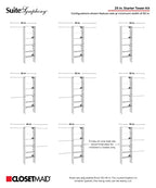ClosetMaid SuiteSymphony Wood Closet Organizer Starter Kit with Tower and 3 Hang Rods, Shelves, Adjustable, Fits Spaces 5 – 10 ft. Wide, Natural Gray - style: Natural Gray Finish