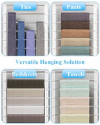 Clothes Hangers Space Saving – 2 Pack Stainless Steel Closet Organizer for Efficient Storage, Multi-Layer Rack for Pants, Jeans, Skirts & Small Space Solutions