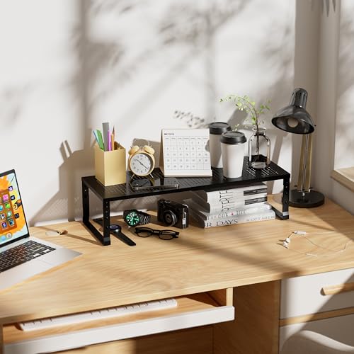 Expandable Spice Rack & Kitchen Cabinet Organizer - Stackable, Adjustable Shelves for Cabinets, Countertops, Cupboards & Pantries(1 Pack/Large/Black) - color: 1 Pack/Black, size: Large:10"D x 16.5"W x 6.2"H