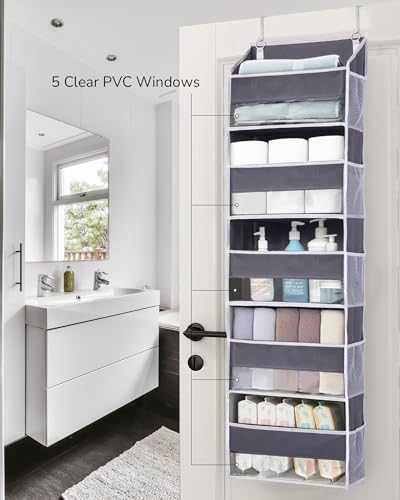 ULG 2 Pack 5-tier Over the Door Organizer Dark Gray - color: Dark Grey, size: 2 Pack-5 Tier