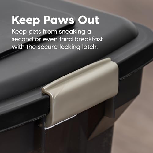 IRIS USA Dog Food Storage Container, Airtight Lid, Up to 13 Pounds Pet Food Storage, Versatile Pet Food Bin, Treats, BPA Free, Smoke - color: Smoke