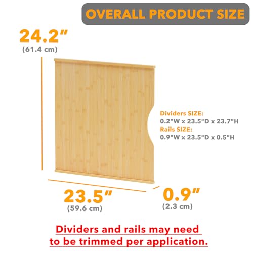 SpaceAid 6 Pack Tray Dividers for Cabinets, Pressboard Kitchen Cookie Baking Sheet Organizer for Cabinet, Vertical Pan and Trays Organizers for Pantry Storage - size: 6 Pack (23.5"D x 23.7"H)