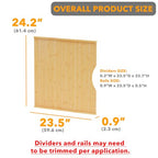 SpaceAid 6 Pack Tray Dividers for Cabinets, Pressboard Kitchen Cookie Baking Sheet Organizer for Cabinet, Vertical Pan and Trays Organizers for Pantry Storage - size: 6 Pack (23.5"D x 23.7"H)