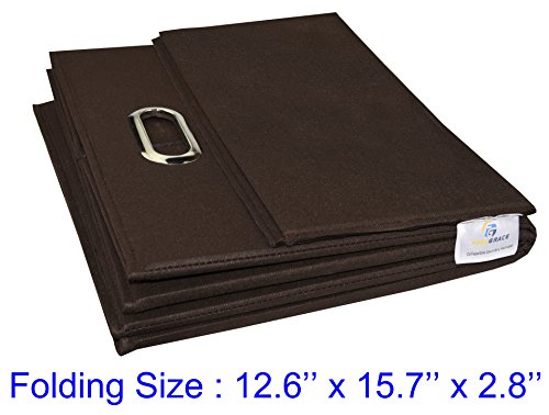 Extra Large Laundry Hamper with Laundry Bag, Foldable Clothes Basket with Metal Handles & Moisture-Resistant Base, Premium Durable Fabric for Bathroom, Dorm, and Family (Brown) - color: Brown