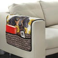 Dachshund Sunflower Butterfly Print Sofa Arm Slipcover Recliner Arm Covers with Organizer Pockets 44x20 inch Chair arm Cover Anti-Slip Furniture Protectors - color: Dachshund Sunflower Butterfly