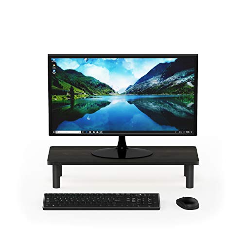 Furinno TURN-N-TUBE Monitor Stand Riser, 23.6"W Rectangle Monitor Riser, Laptop Stand for Desk, Office Desk Accessories, Desk Organizers and Accessories, Toolless Assembly, For Study Room, Dorm, Espresso - color: Espresso/Black, size: 23.6"W Rectangle