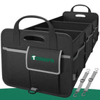 Heavy-Duty Trunk Organizer & Multi-Compartment Storage Box for SUV/Sedan/Minivan,600D Waterproof Oxford,2 Securing Hooks & Reflective Strips-Large Capacity Organiser(92L) - size: 92l (Organizer Only)