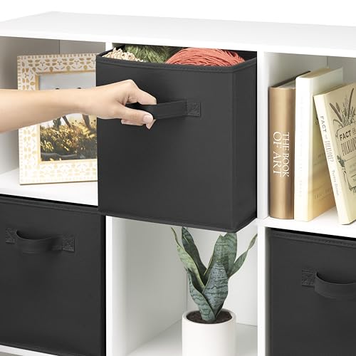 Whitmor Collapsible Cubes - 10.5 x 10.5 x 11 inches - Black - Set of 4 (Pack of 2) - color: Black, size: 10.5 x 10.5 x 11 inches (Set of 4, Pack of 2)