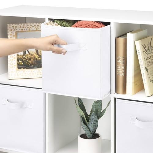 Whitmor Collapsible Cubes - 10.5 x 10.5 x 11 inches - White - Set of 4 - color: White, size: 10.5 x 10.5 x 11 inches (Set of 4)