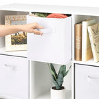 Whitmor Collapsible Cubes - 10.5 x 10.5 x 11 inches - White - Set of 4 - color: White, size: 10.5 x 10.5 x 11 inches (Set of 4)