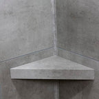 Palisade Vinyl Waterproof Corner Shower Shelf in Frost Nickel - color: Frost Nickel