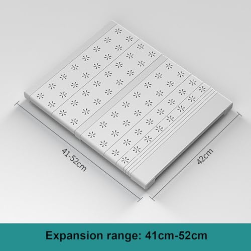 Expandable Closet Shelves Organizers, Heavy Duty Adjustable Wardrobe Tension Shelf Rod DIY Cabinet Holders Storage Rack Divider Separator for Kitchen Bathroom Bedroom Garage - color: Width 42cm, size: Length 41-52cm