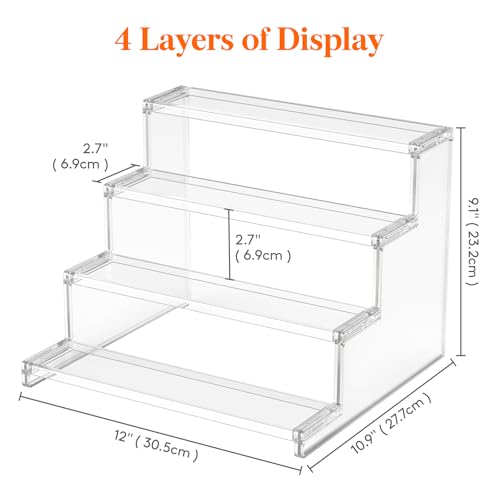 Lifewit Perfume Organizer, Bedroom Decor, Cologne Cupcake Stand, Tool-Free Assembly, Makeup Display Shelf for Vanity Bathroom Counter Storage, Clear, 30 cm/12", 1 Pcs - color: Clear, size: 12 Inch,1 Pcs